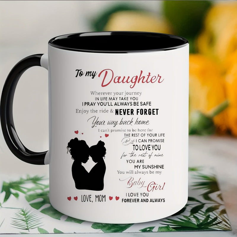 Tailorly Black Accent 11 oz Mug - message from mom