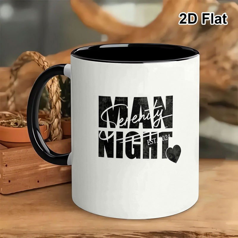 Tailorly Black Accent 11 oz Mug - heart graphic