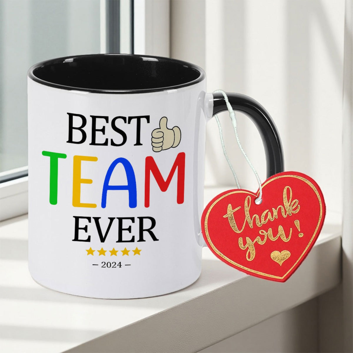 Tailorly Black Accent 11 oz Mug - Colorful print