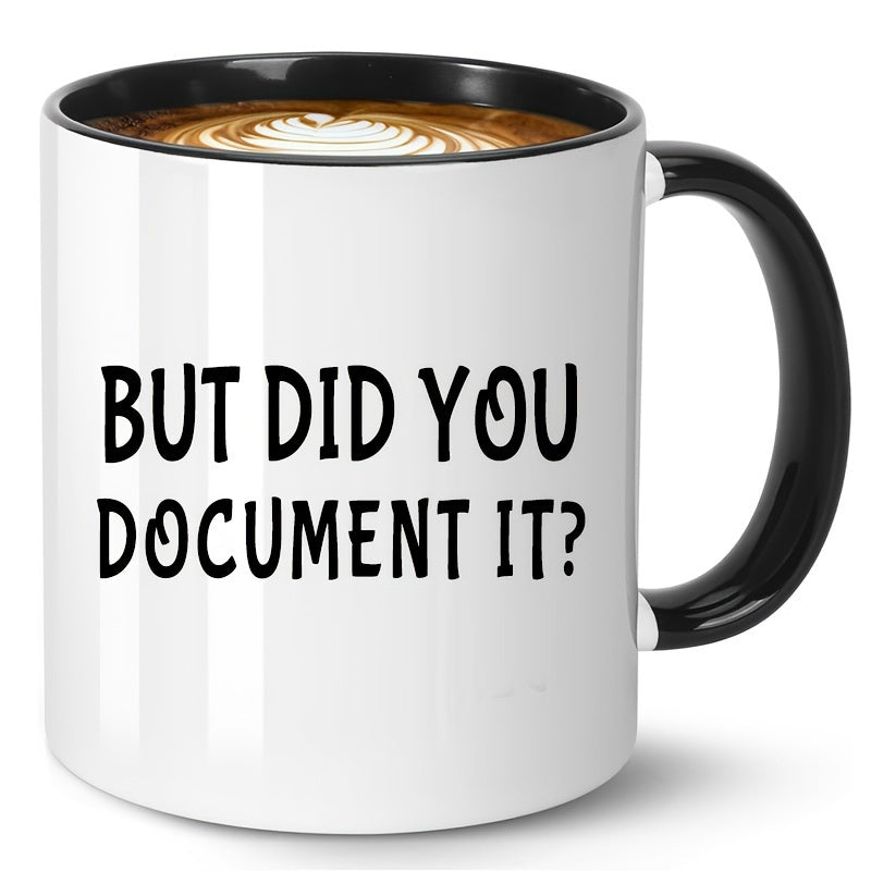 Tailorly Black Accent 11 oz Mug - a funny ceramic mug for the office but did you black text novelty design