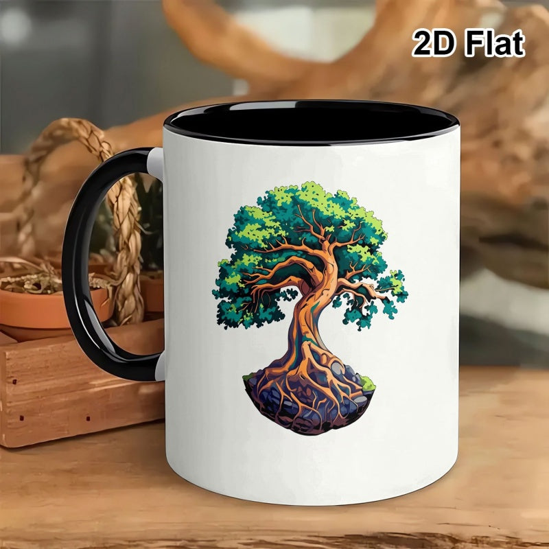 Tailorly Black Accent 11 oz Mug - tree