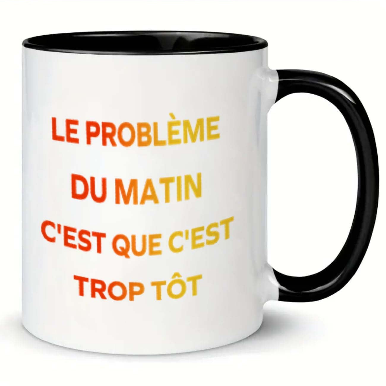 Tailorly Black Accent 11 oz Mug - humorous french text
