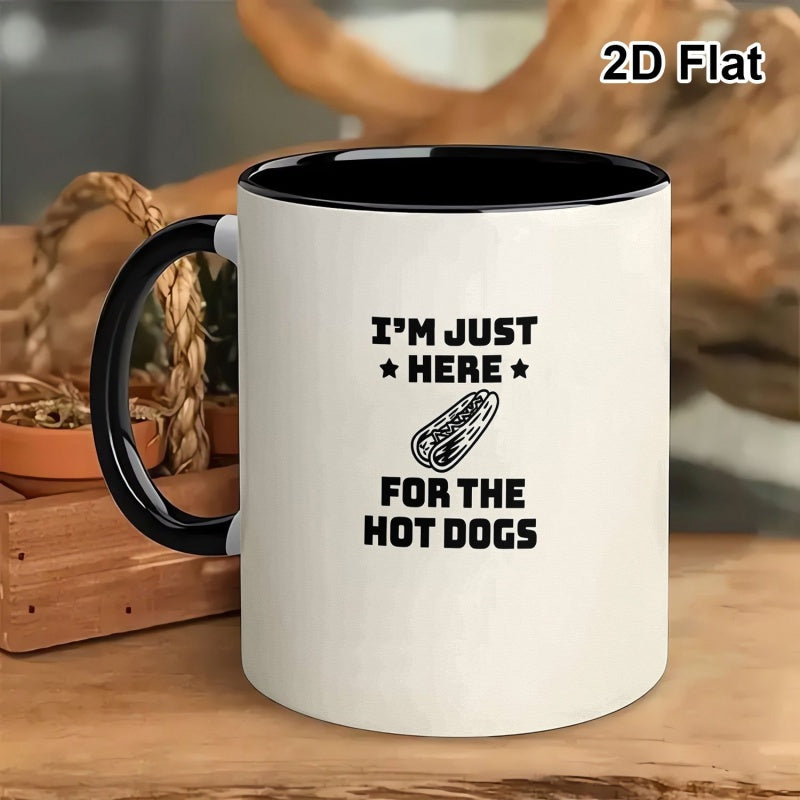 Tailorly Black Accent 11 oz Mug - funny hot dog graphic
