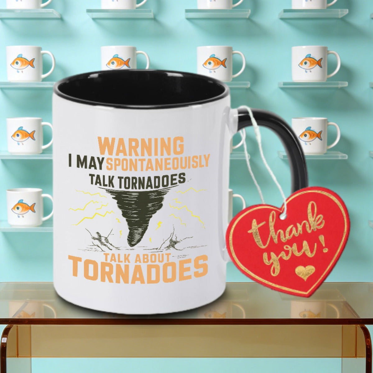 Tailorly Black Accent 11 oz Mug - A Single Ceramic Coffee Mug Featuring That May Lead to about . This Versatile Cup Is Perfect for Tea Milk Or