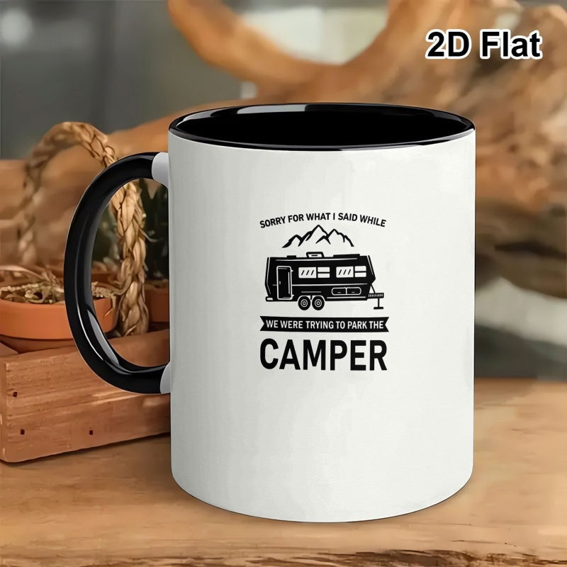 Tailorly Black Accent 11 oz Mug - apologies for during our parking attempts