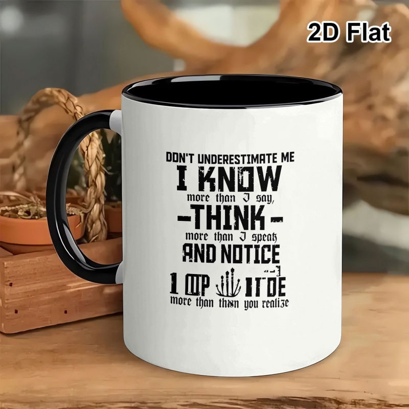 Tailorly Black Accent 11 oz Mug - dont me themed graphic letter print