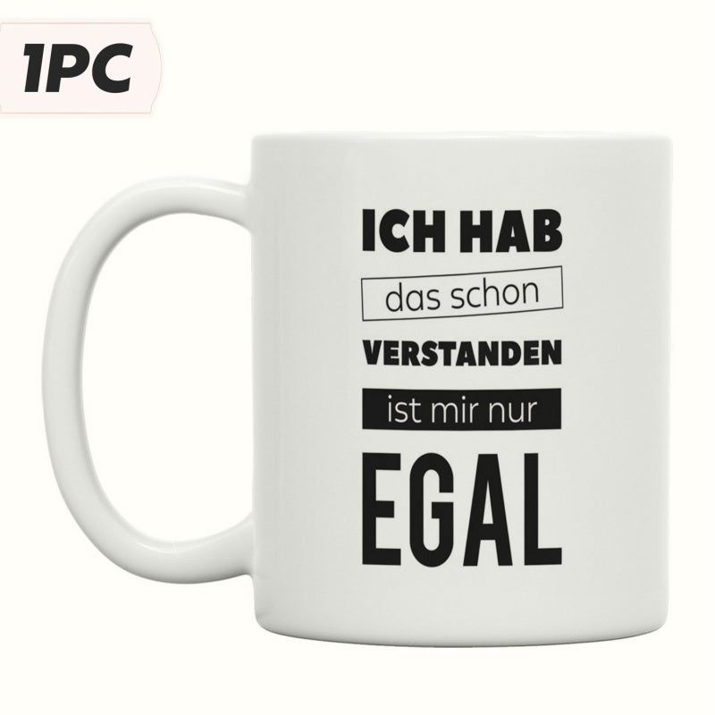 Tailorly White Ceramic 11 oz Mug - Minimalist White Ceramic Cylinder Featuring Bold Black Typography Design Element Mug