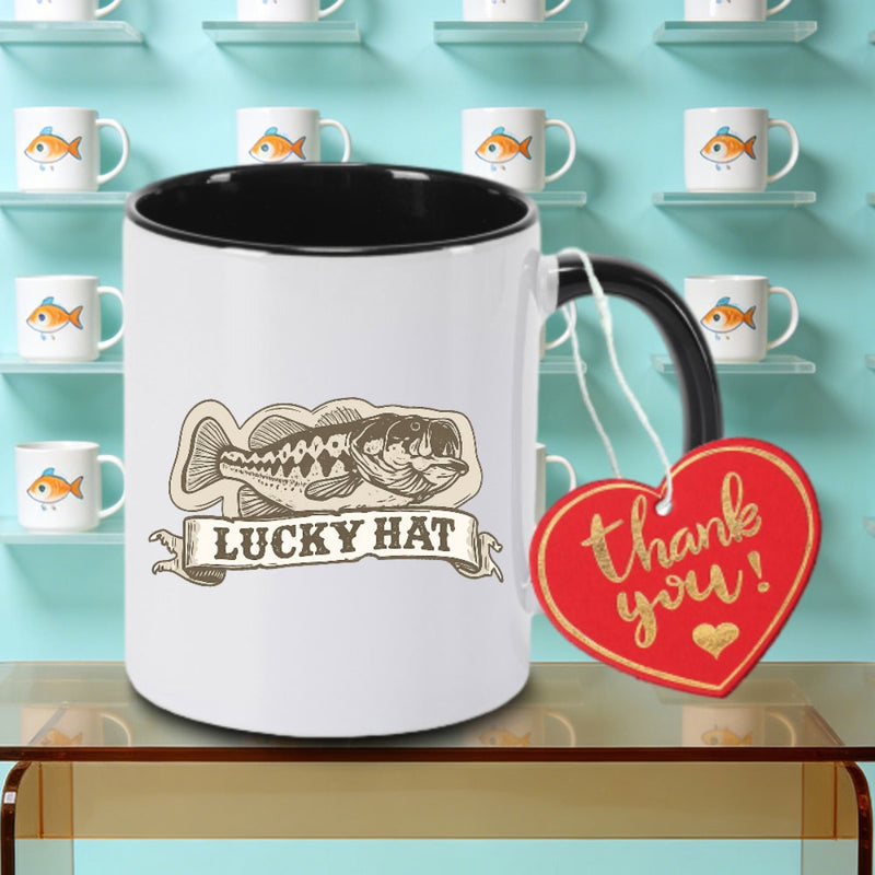 Tailorly Black Accent 11 oz Mug - Fish