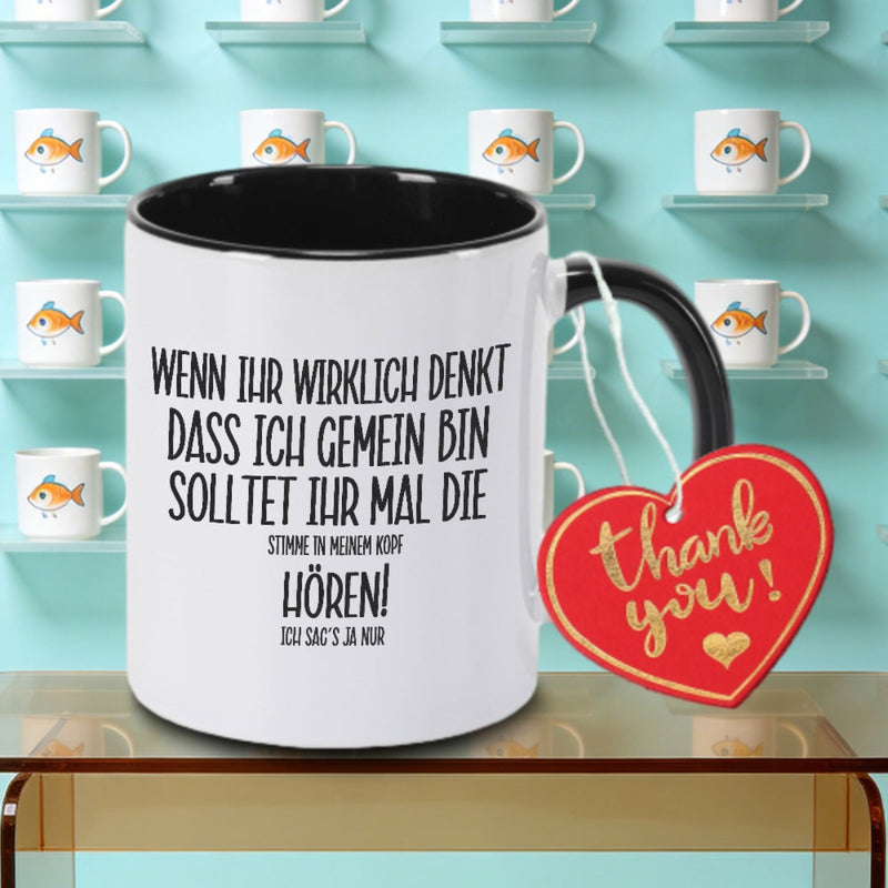 Tailorly Black Accent 11 oz Mug - German-themed design