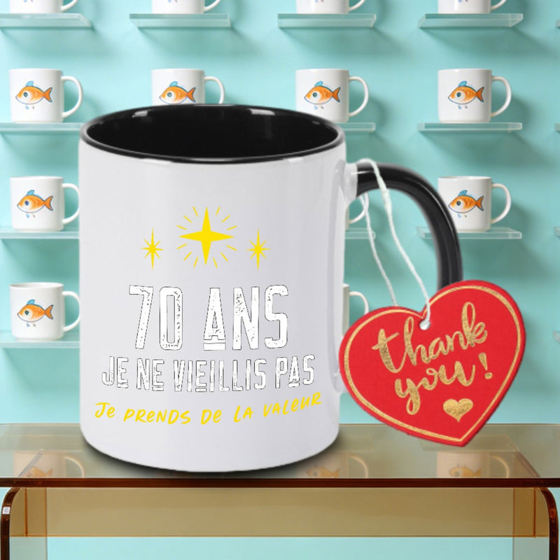 Tailorly Black Accent 11 oz Mug - French-themed design