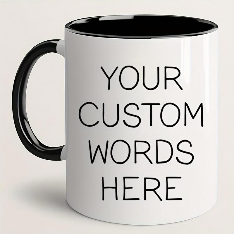 Tailorly Black Accent 11 oz Mug - Your Words Here
