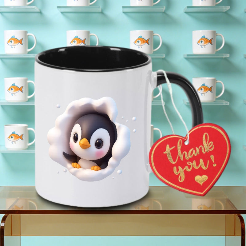 Tailorly Black Accent 11 oz Mug - 1pc Cute Ceramic Coffee Mug Coffee Cup Tea Mug Birthday Gift Reading Can Hold Tea Milk Water While Reading a for