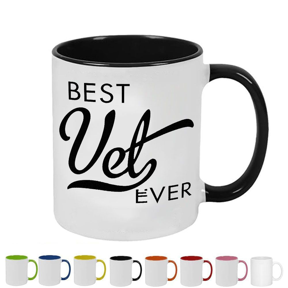 Tailorly Black Accent 11 oz Mug - best vet ever printed text