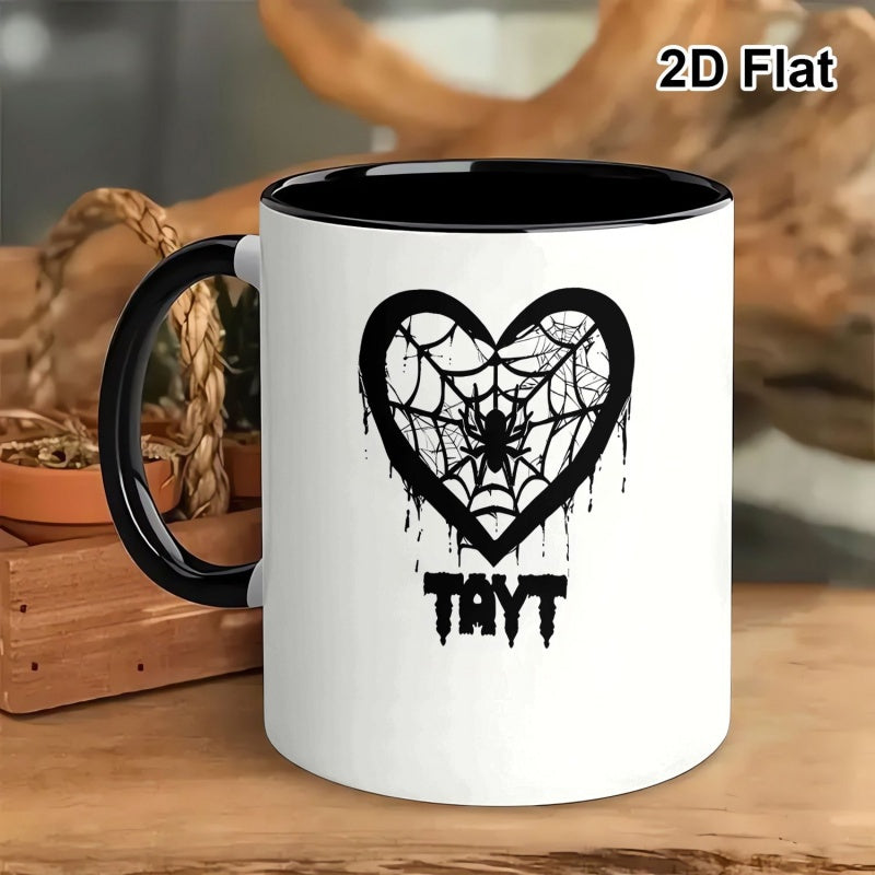 Tailorly Black Accent 11 oz Mug - web heart