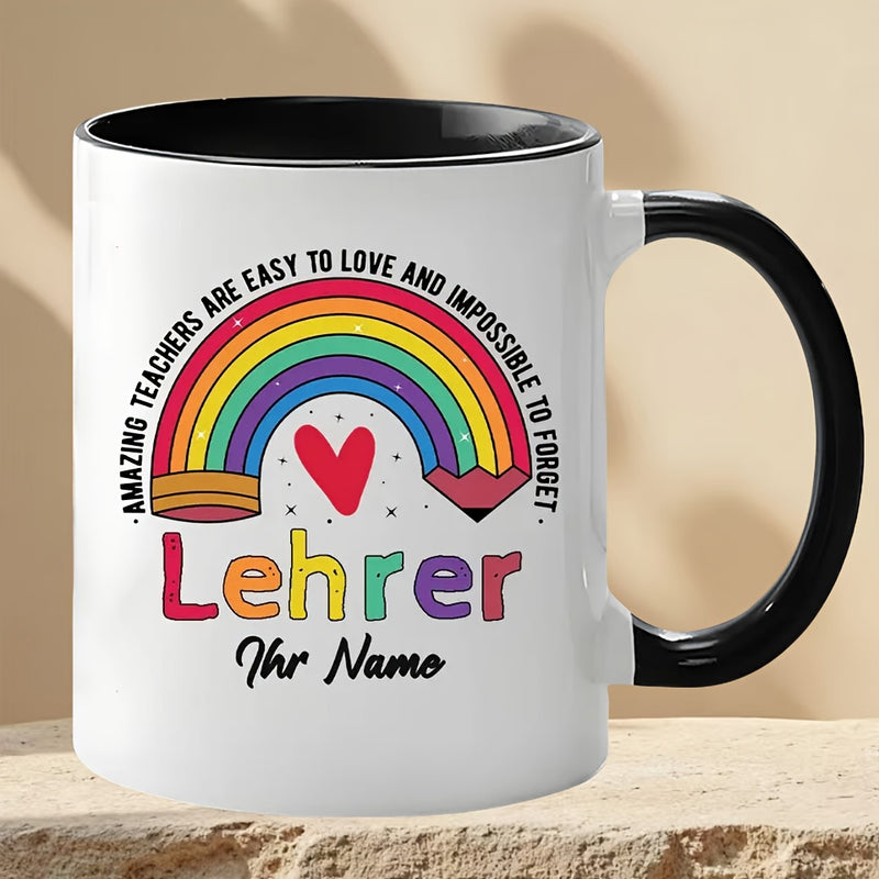 Tailorly Black Accent 11 oz Mug - a personalized name