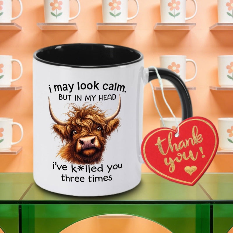 Tailorly Black Accent 11 oz Mug - on i but in ive ended this ceramic coffee mug is perfect for tea milk or water making it a thoughtful