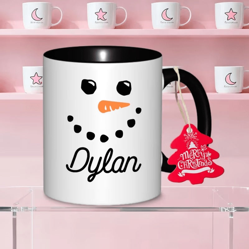 Tailorly Black Accent 11 oz Mug - snowman logo