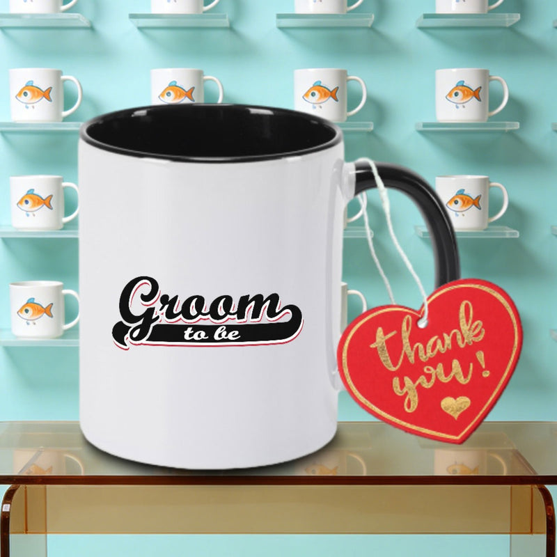 Tailorly Black Accent 11 oz Mug - This Ceramic Coffee Mug Features a Stylish Design for Making It a Perfect Christmas Gift. Ideal for Tea Milk Or