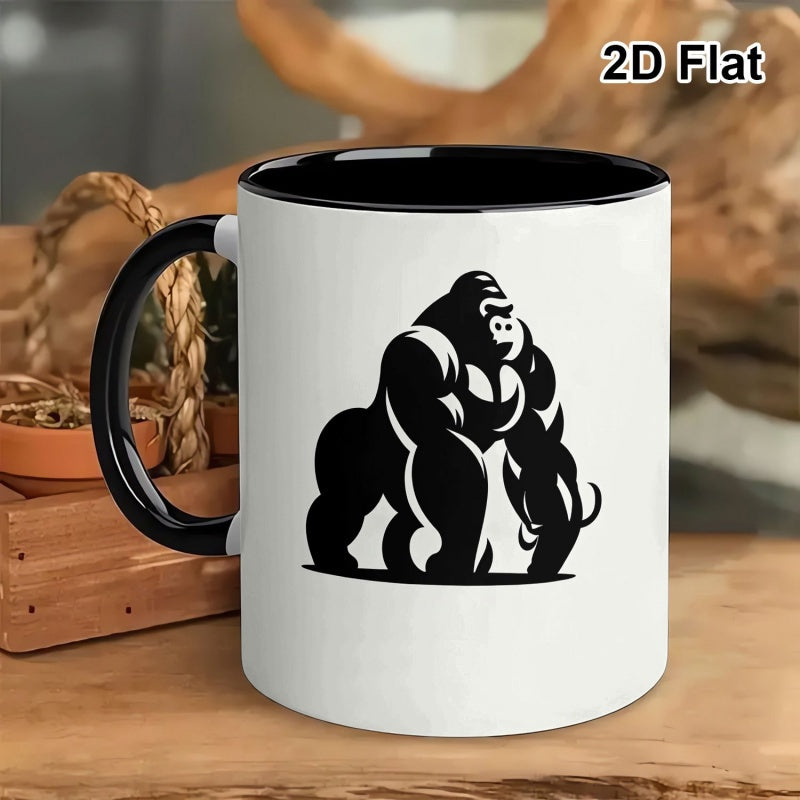 Tailorly Black Accent 11 oz Mug - gorilla graphic