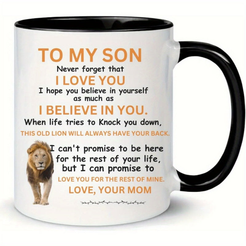 Tailorly Black Accent 11 oz Mug - lion theme