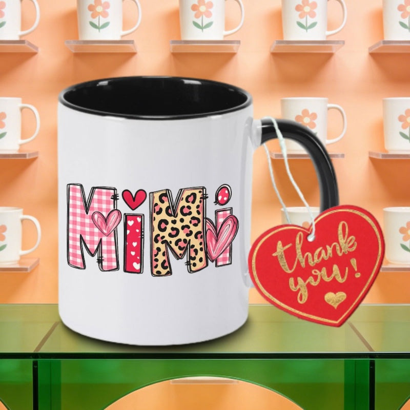 Tailorly Black Accent 11 oz Mug - this ceramic coffee mug featuring and is an ideal holiday gift for the is perfect for holding tea milk or