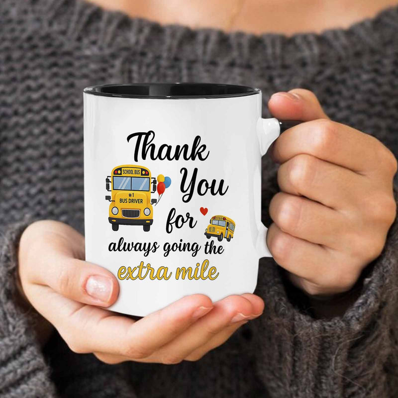 Tailorly Black Accent 11 oz Mug - thank you for going the appreciation design