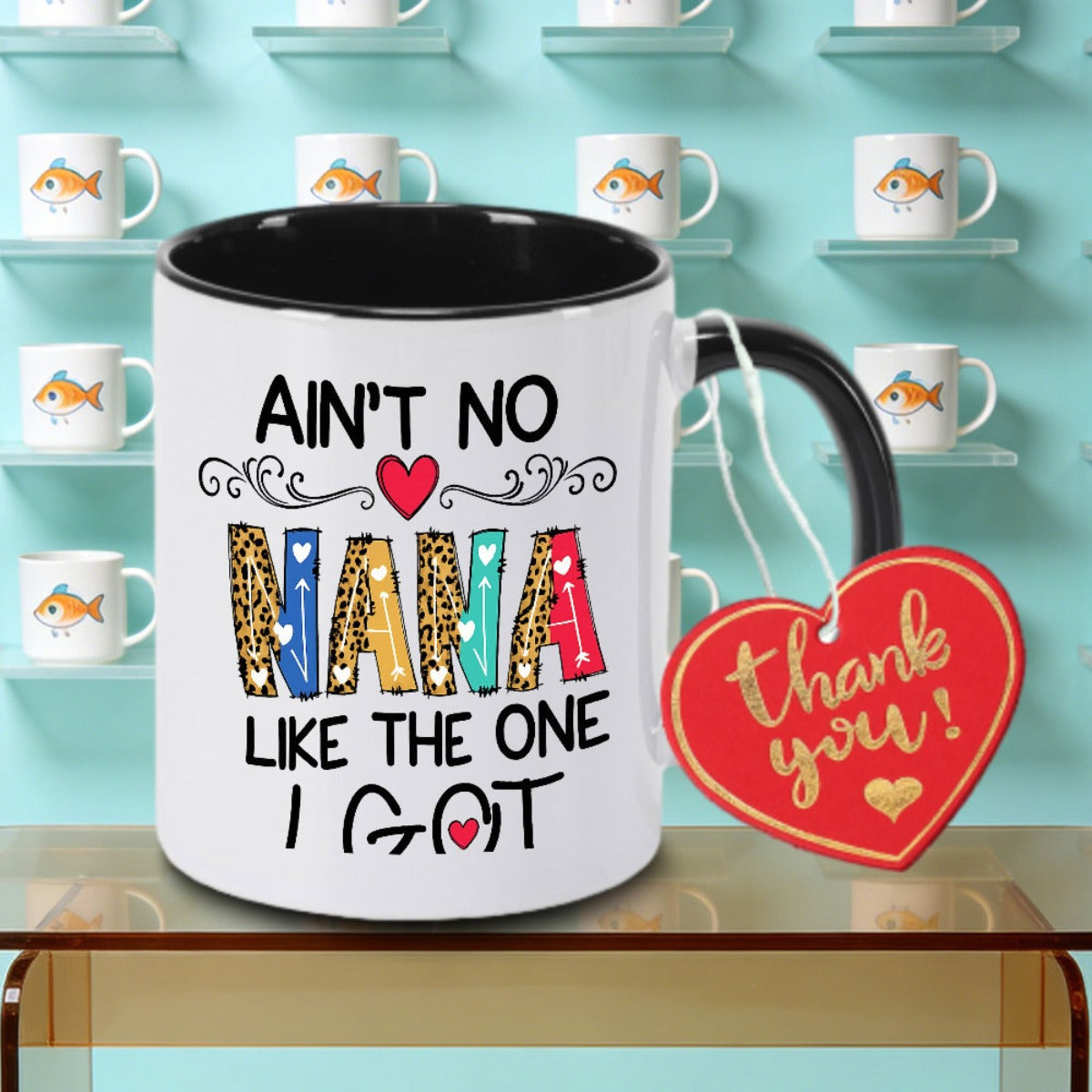 Tailorly Black Accent 11 oz Mug - Inspirational Quote with Logo