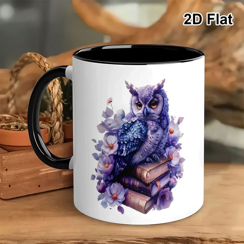 Tailorly Black Accent 11 oz Mug - valentines day on books with graphic print