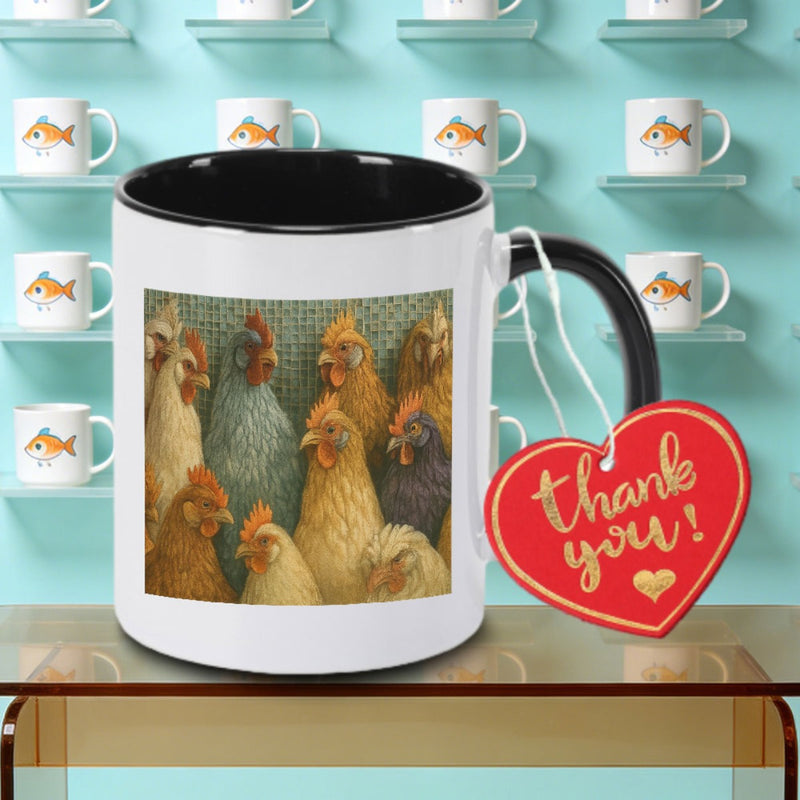 Tailorly Black Accent 11 oz Mug - 3D Hen