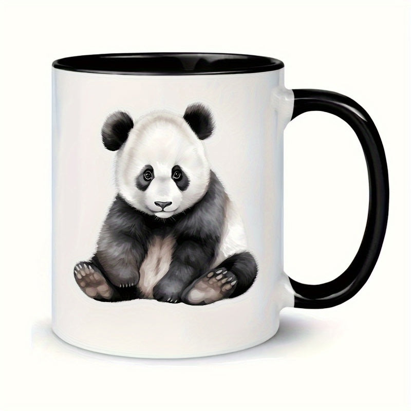 Tailorly Black Accent 11 oz Mug - cute panda design