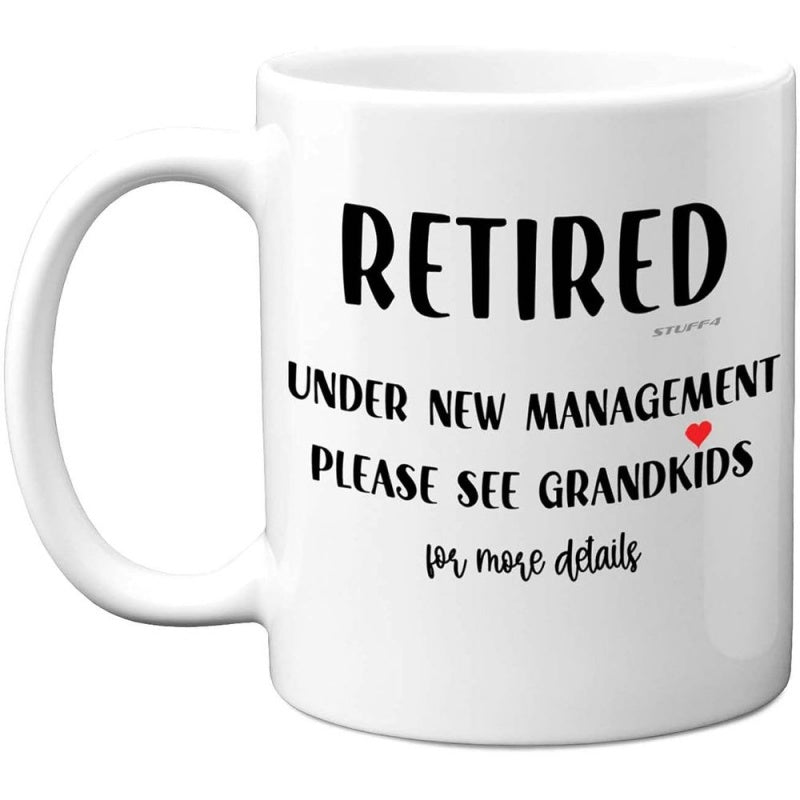 Tailorly White Ceramic 11 oz Mug - Retired Under New Management Please See Grandkids For More Details Minimalist White Ceramic Vessel Featuring A Small Red Heart
