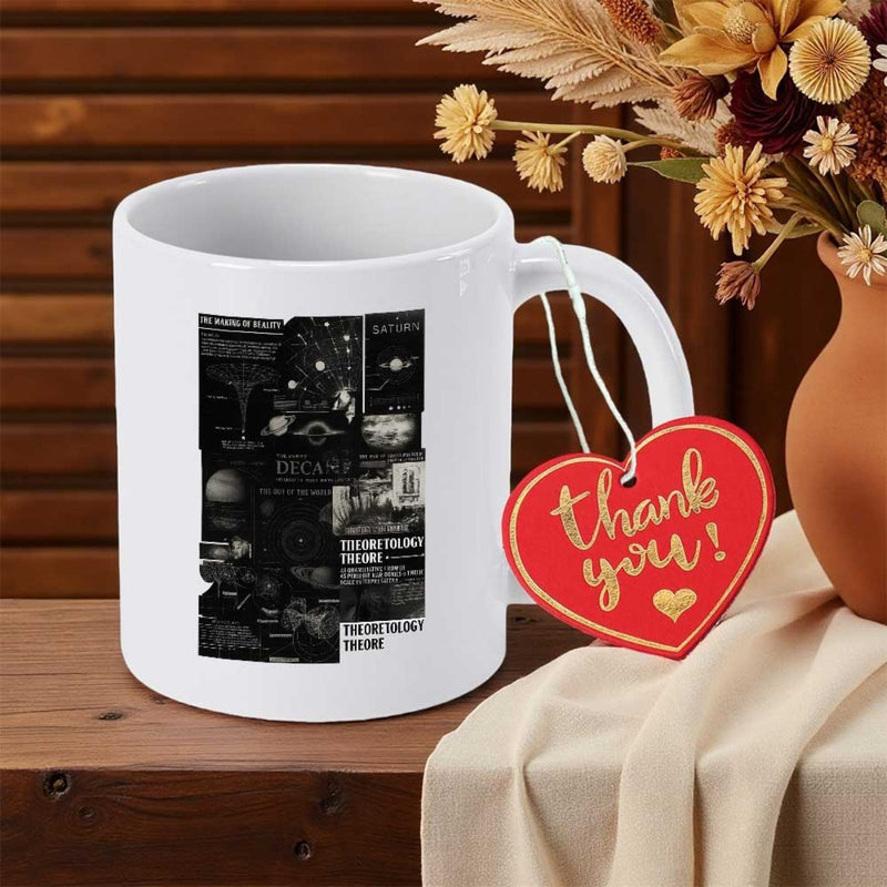 Tailorly White Ceramic 11 oz Mug - Thank You Vintage Astronomical Charts With Scientific Planetary Diagrams And Celestial Map Mug