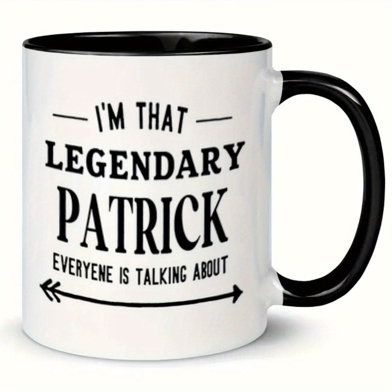Tailorly Black Accent 11 oz Mug - patrick text
