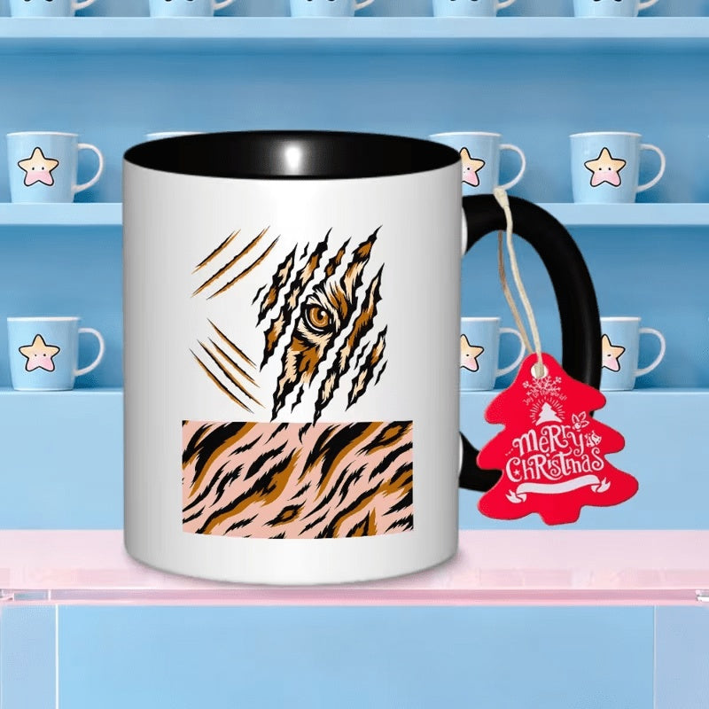 Tailorly Black Accent 11 oz Mug - tiger scratch logo