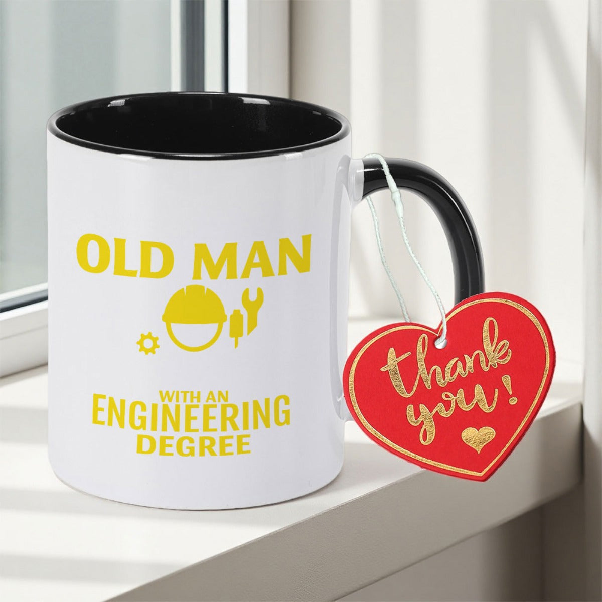Tailorly Black Accent 11 oz Mug - Funny Engineering Degree Print