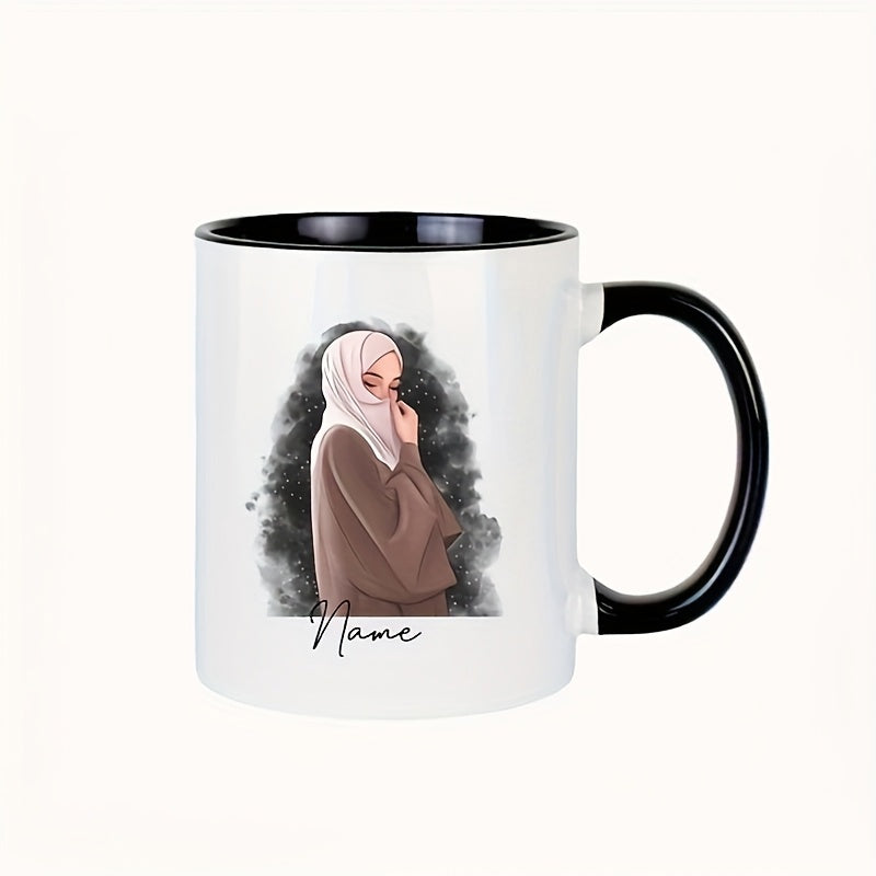 Tailorly Black Accent 11 oz Mug - custom name elegant girl