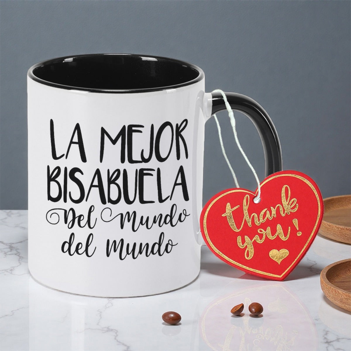 Tailorly Black Accent 11 oz Mug - spanish grandma design