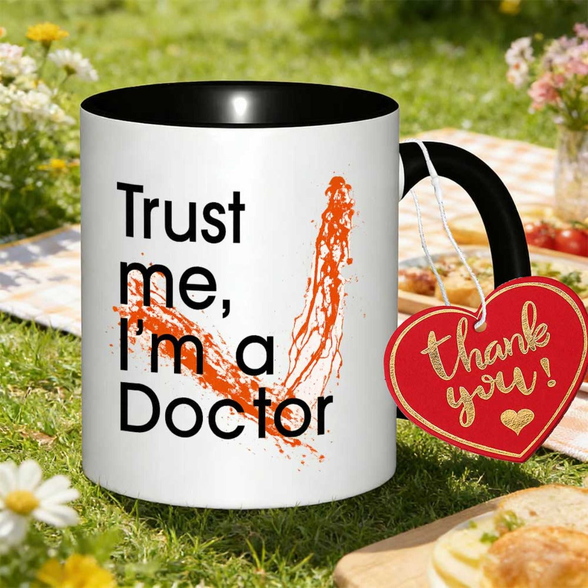 Tailorly Black Accent 11 oz Mug - humorous themed coffee mug design