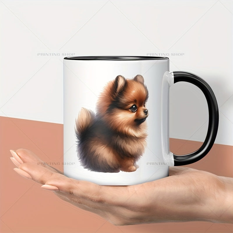 Tailorly Black Accent 11 oz Mug - cute brown pug