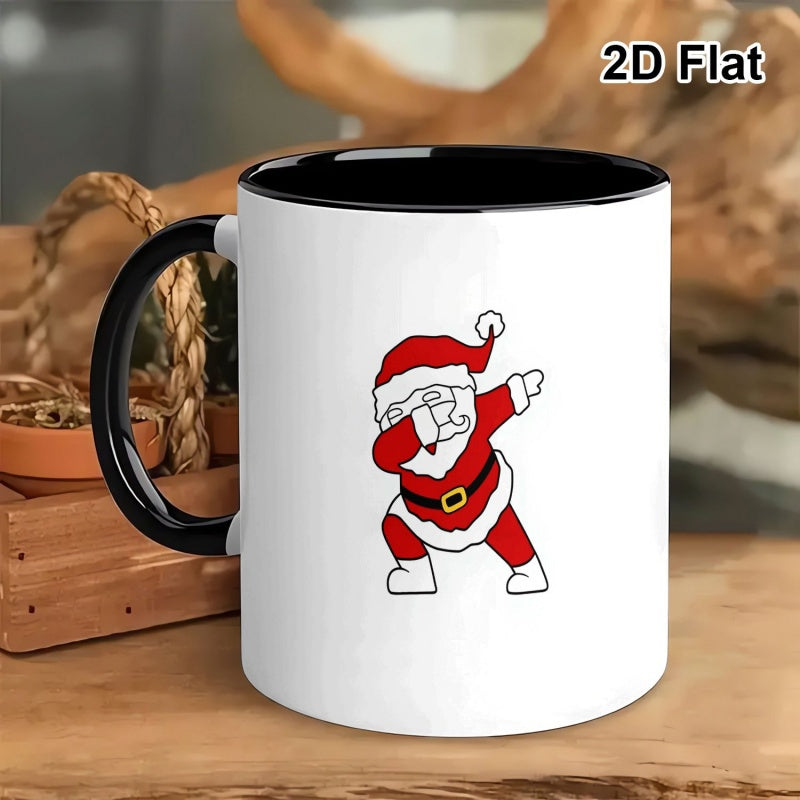 Tailorly Black Accent 11 oz Mug - claus graphic print