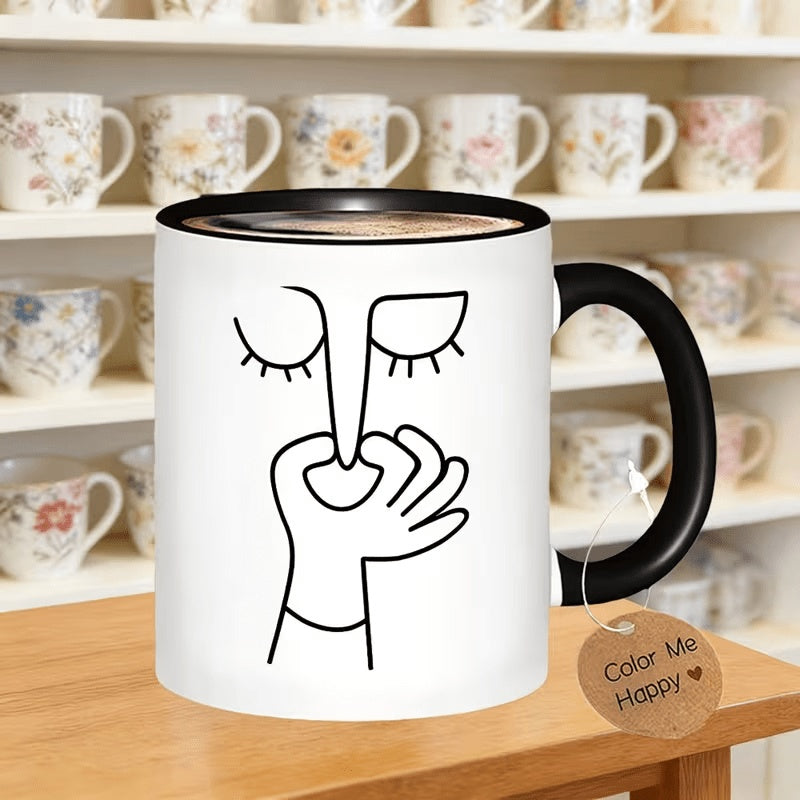 Tailorly Black Accent 11 oz Mug - heart