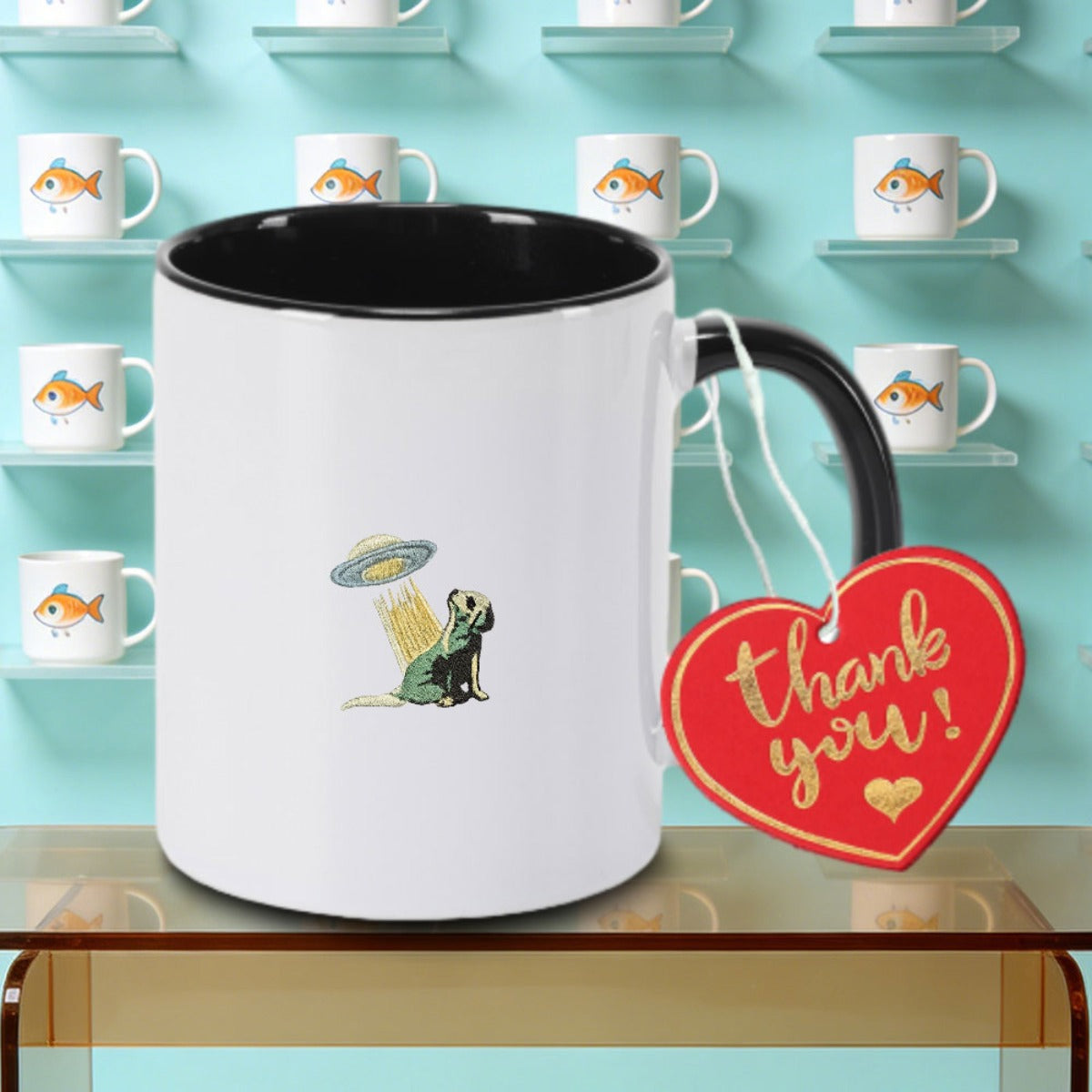 Tailorly Black Accent 11 oz Mug - print logo
