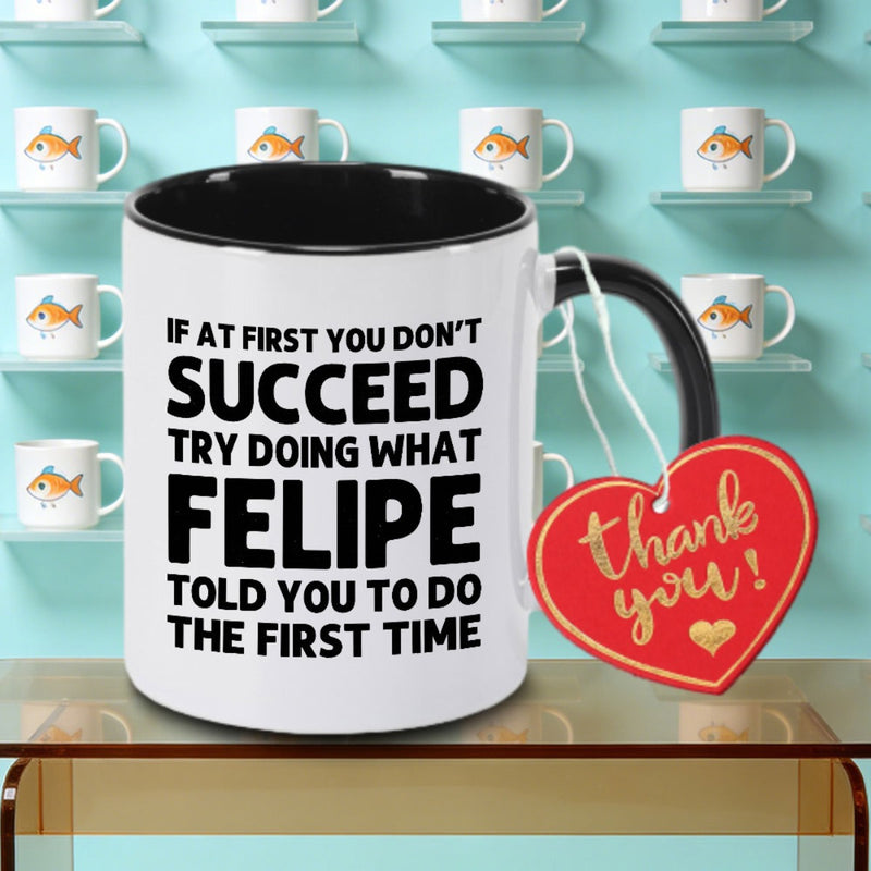 Tailorly Black Accent 11 oz Mug - DON T Logo