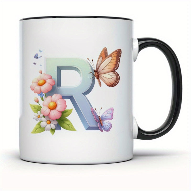 Tailorly Black Accent 11 oz Mug - colorful letter r