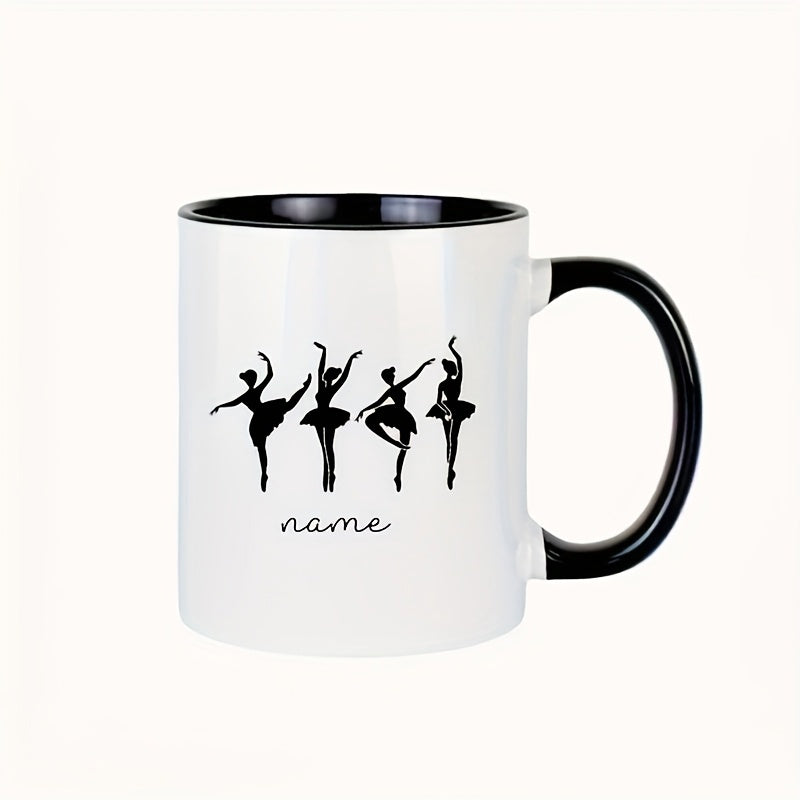 Tailorly Black Accent 11 oz Mug - ballerina design