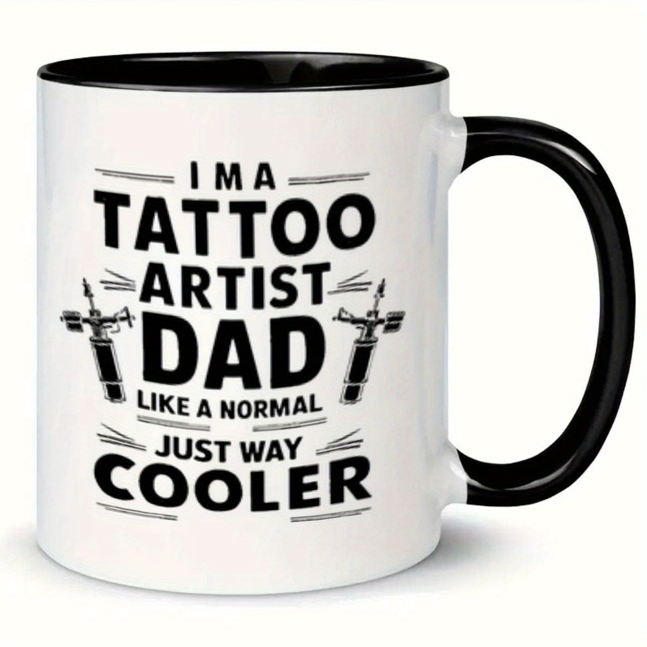 Tailorly Black Accent 11 oz Mug - tattoo dad
