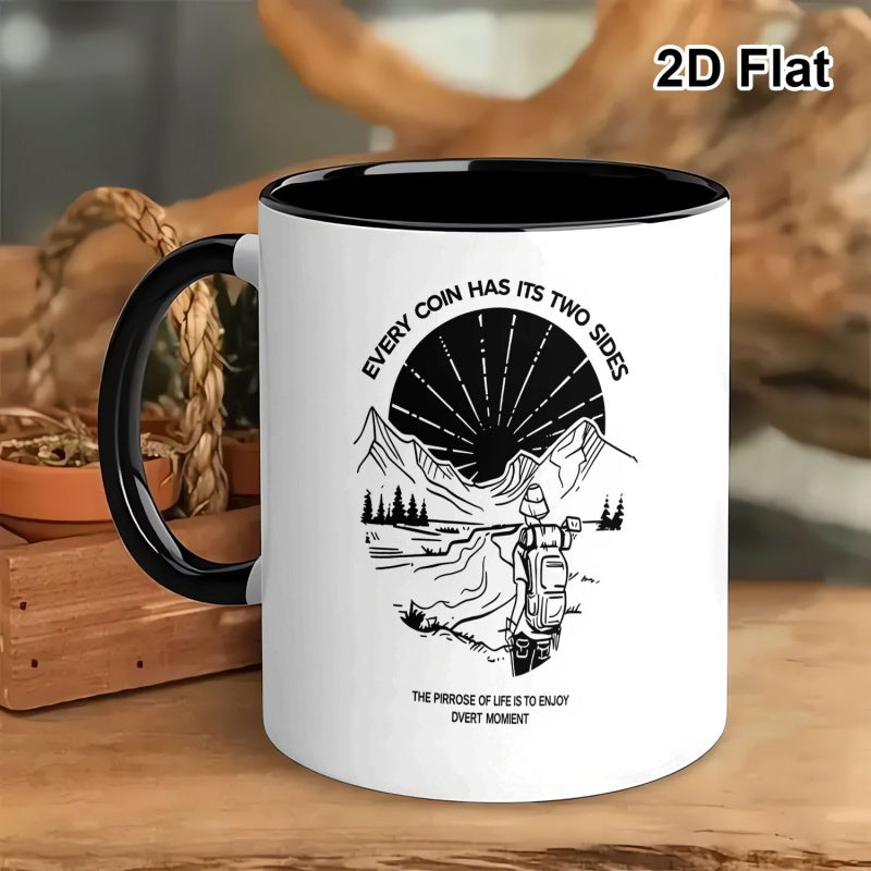 Tailorly Black Accent 11 oz Mug - coin has its hiker graphic valentines day gift