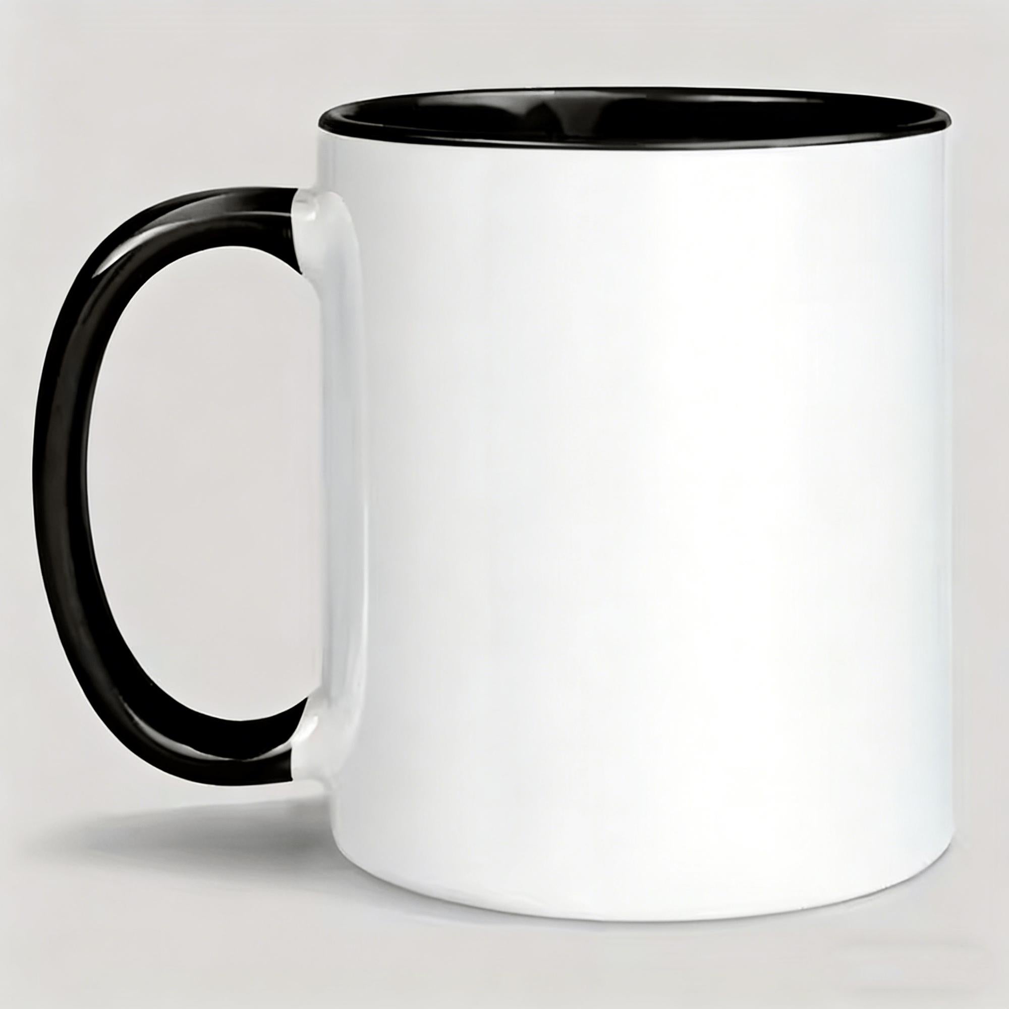 Tailorly Black Accent 11 oz Mug - cat illustration