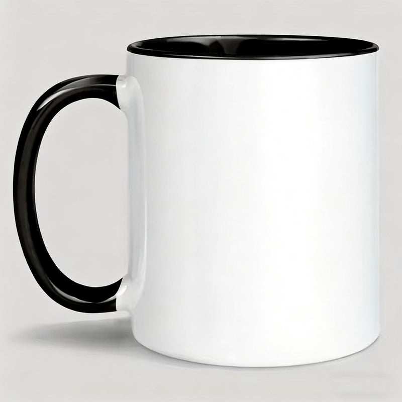 Tailorly Black Accent 11 oz Mug - cat illustration
