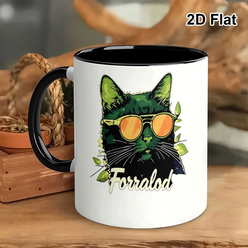 Tailorly Black Accent 11 oz Mug - in glasses design